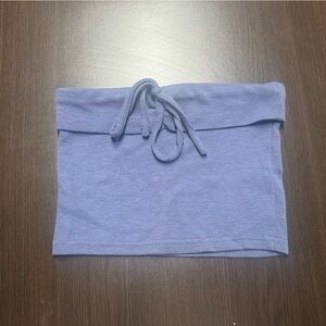 Edikted Blue Knit Tube Top